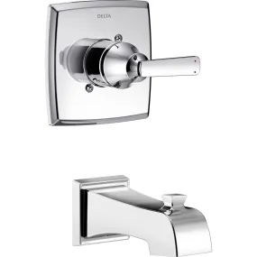 Delta Ashlyn Modern 14 Series Chrome Finish Single Handle Wall Mounted Tub Only Faucet INCLUDES Rough-in Valve D1240V