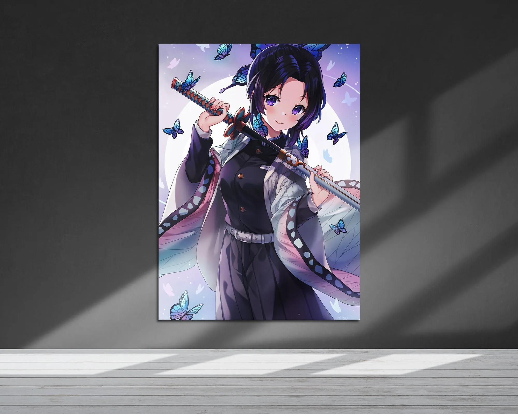 Demon Slayer Shinobu Cute Butterflies Metal Poster
