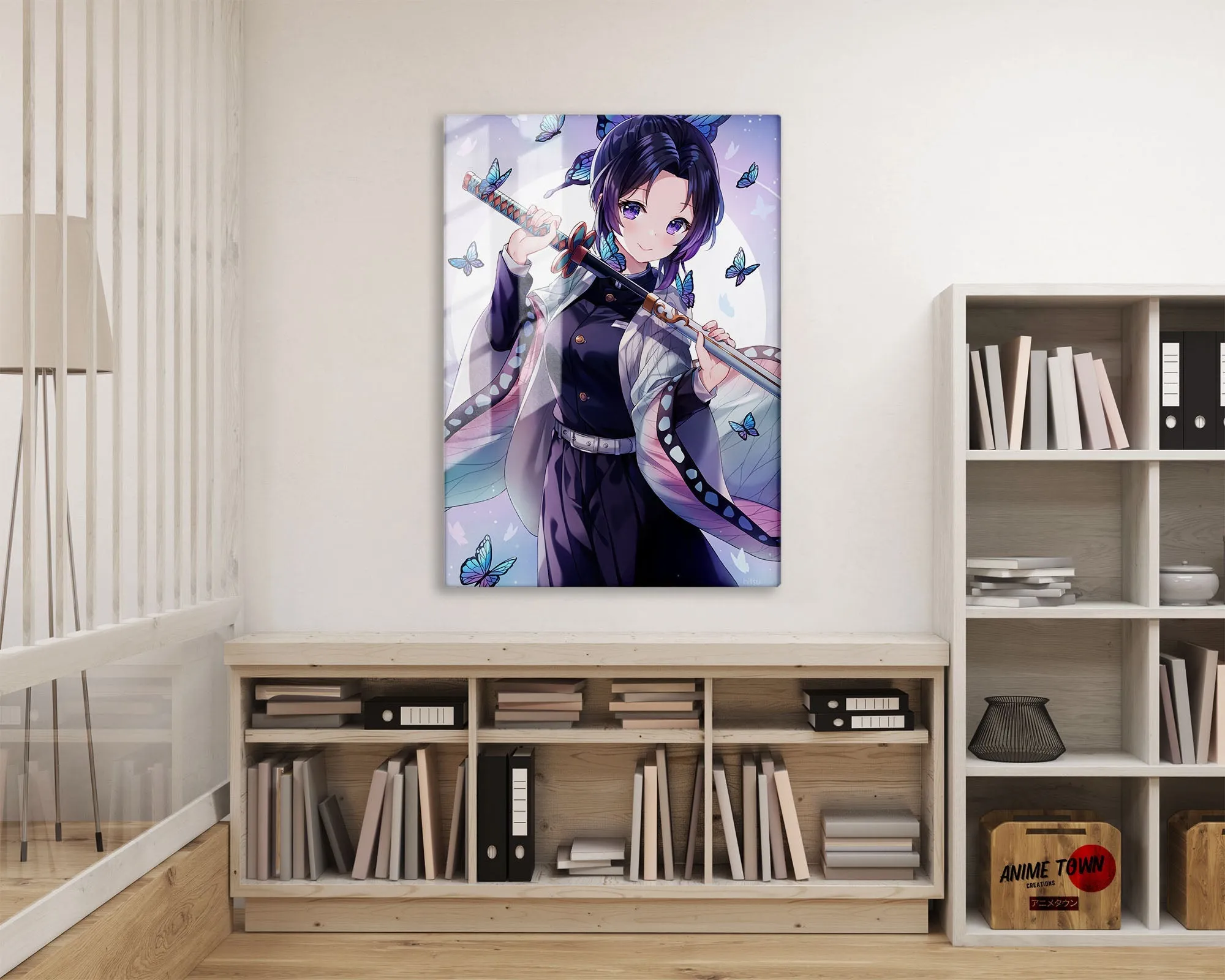 Demon Slayer Shinobu Cute Butterflies Metal Poster