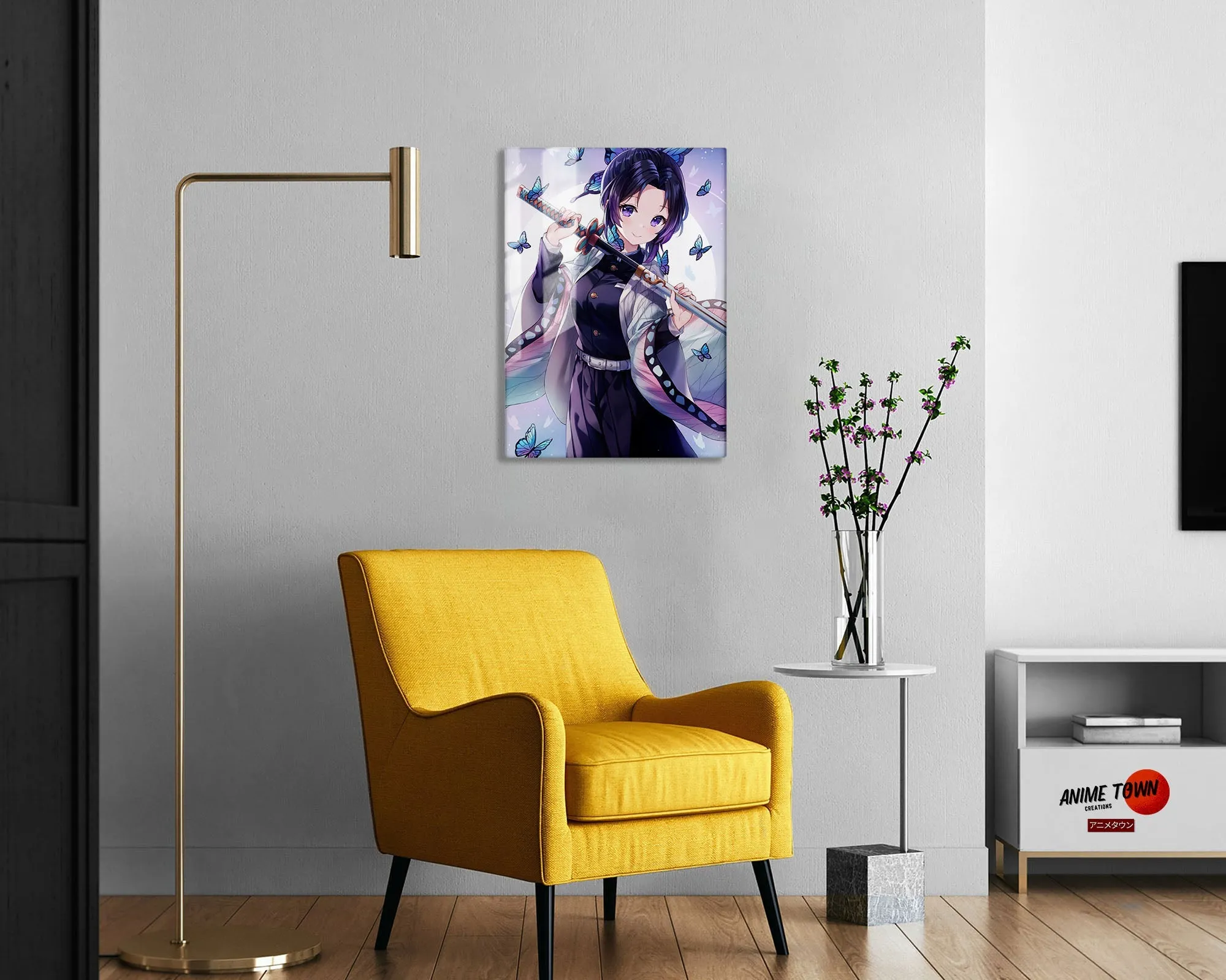 Demon Slayer Shinobu Cute Butterflies Metal Poster
