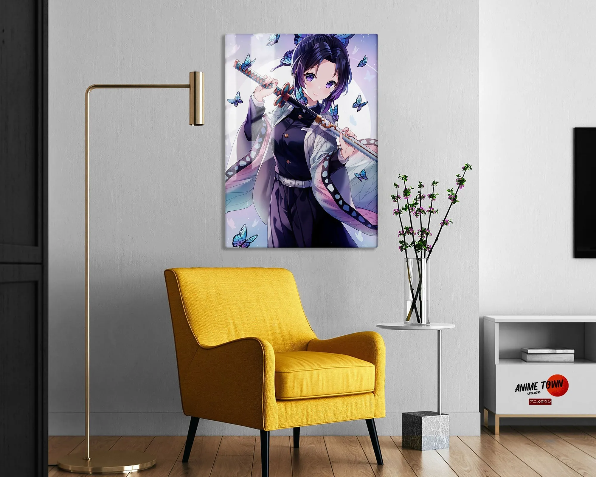 Demon Slayer Shinobu Cute Butterflies Metal Poster