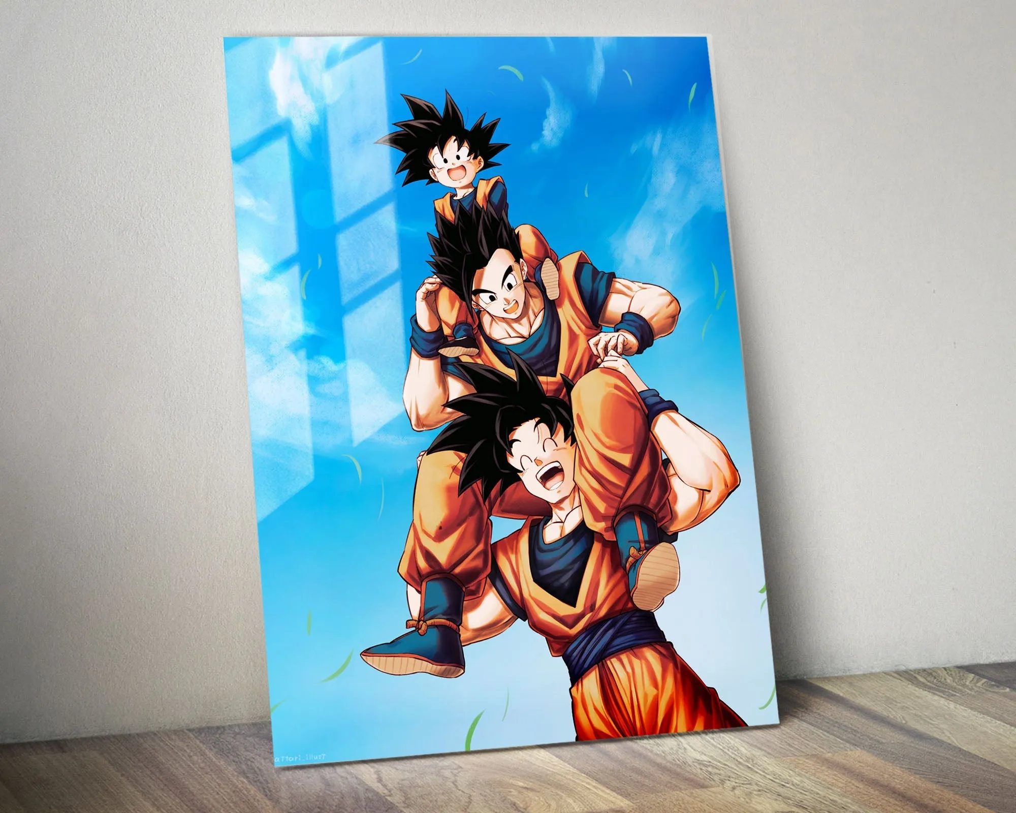 Dragon Ball Goku, Gohan and Goten Metal Poster
