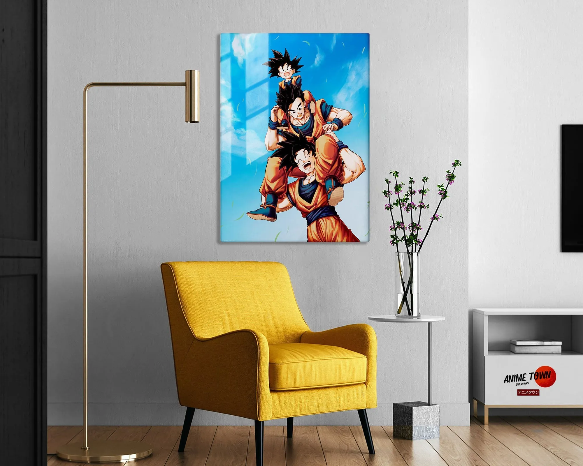 Dragon Ball Goku, Gohan and Goten Metal Poster