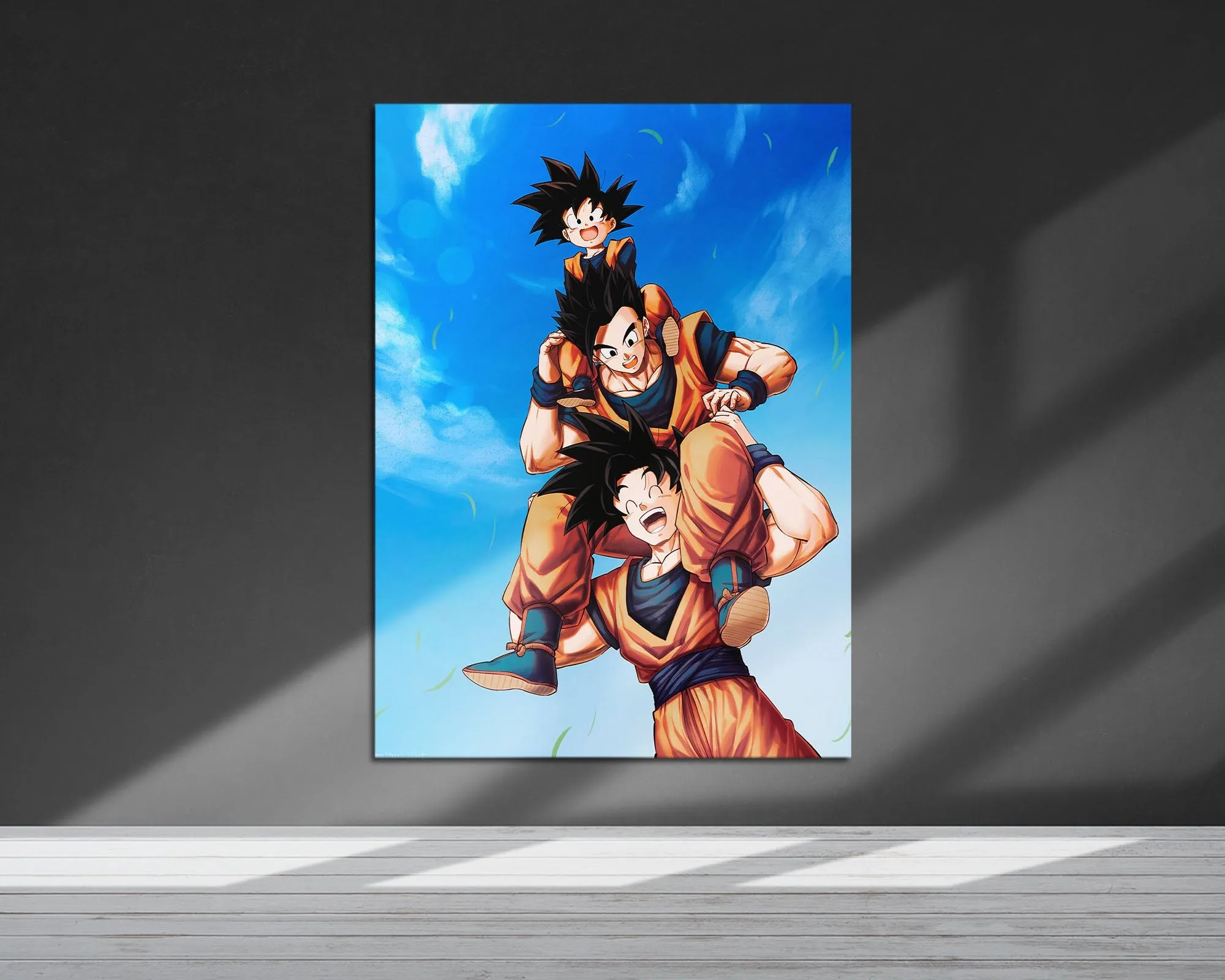 Dragon Ball Goku, Gohan and Goten Metal Poster