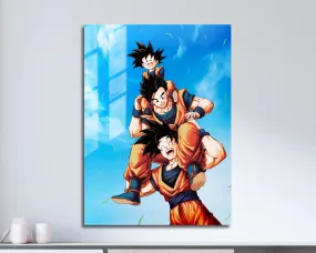 Dragon Ball Goku, Gohan and Goten Metal Poster