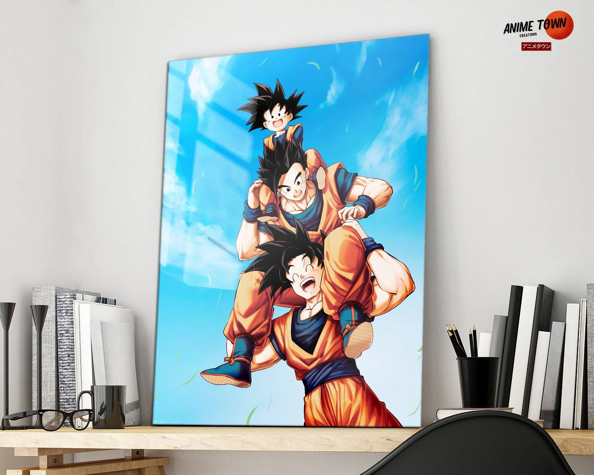 Dragon Ball Goku, Gohan and Goten Metal Poster