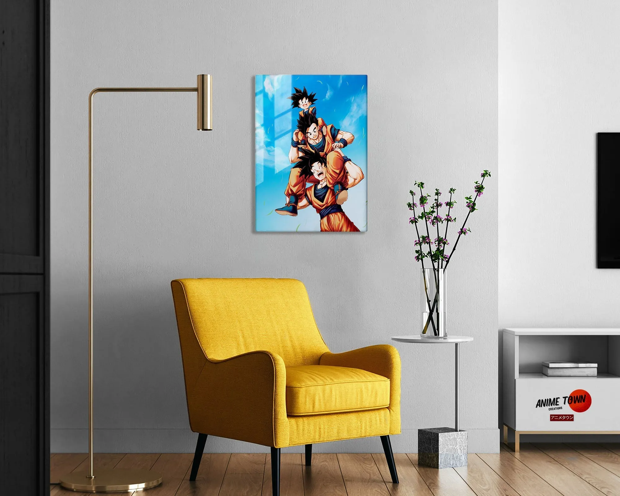 Dragon Ball Goku, Gohan and Goten Metal Poster