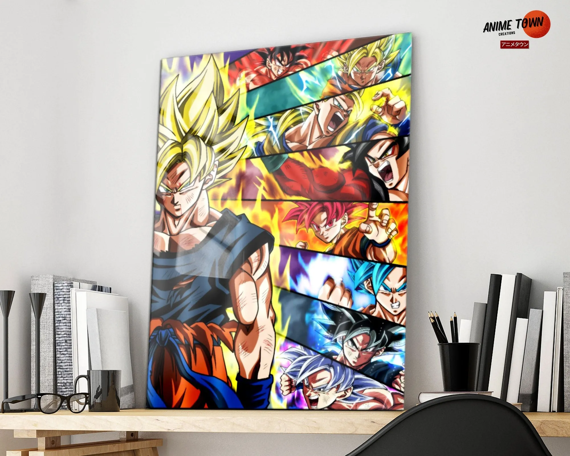 Dragon Ball Super Saiyan Forms Metal Poster