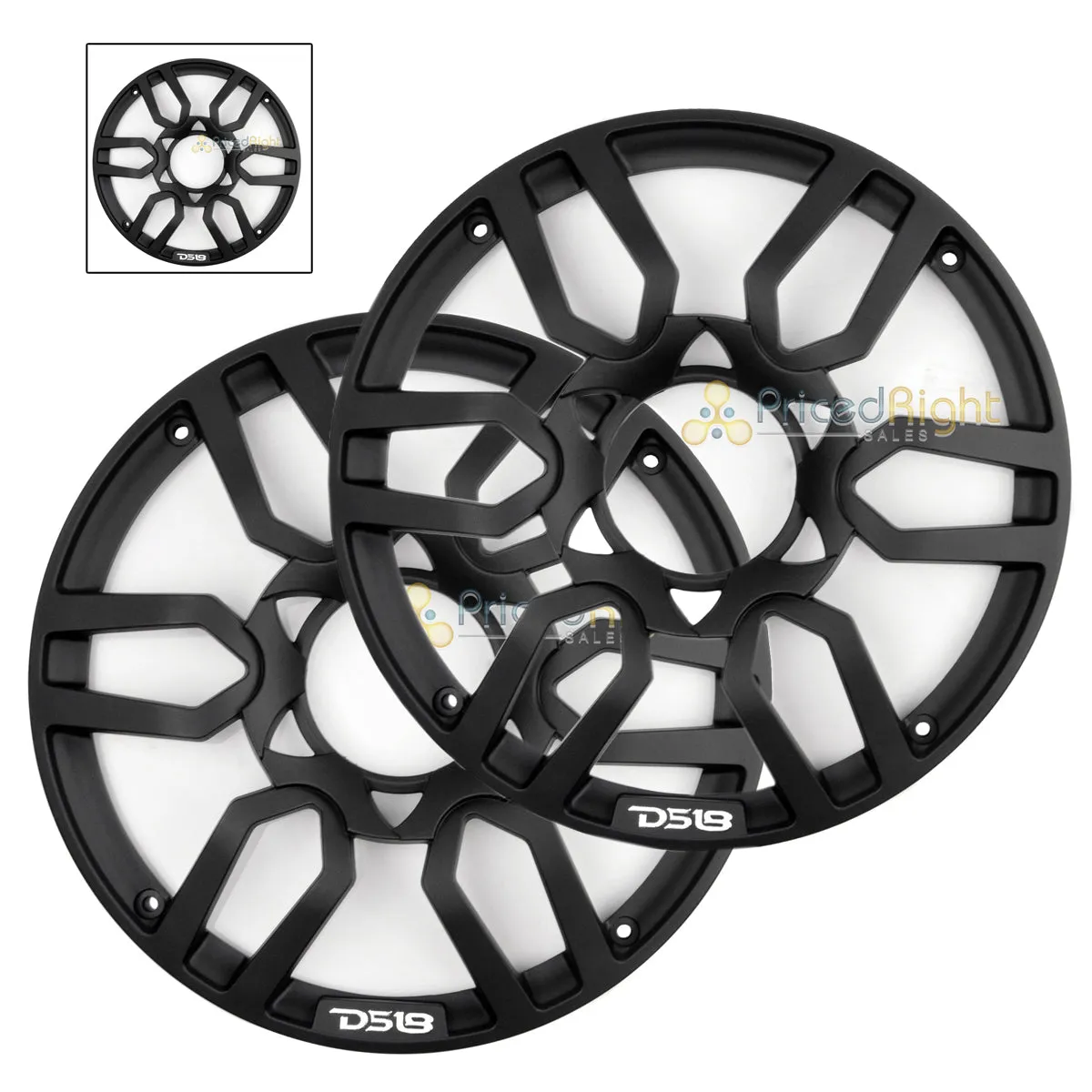 Ds18 Universal 10" Inch Plastic Speaker Grill Cover Black 2 Pack Pro Grill10