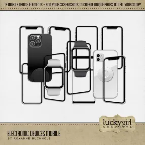 Electronic Devices Mobile Digital Scrapbook Kit