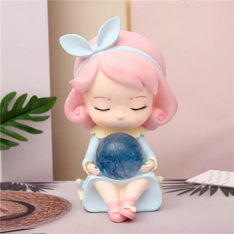 Fantasy Crystal Ball With Lamp  Resin Decoration