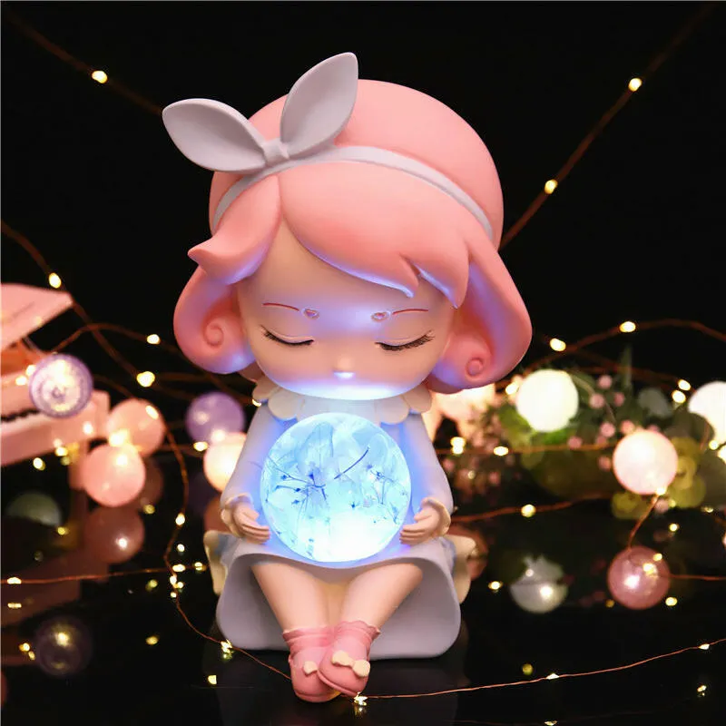 Fantasy Crystal Ball With Lamp  Resin Decoration