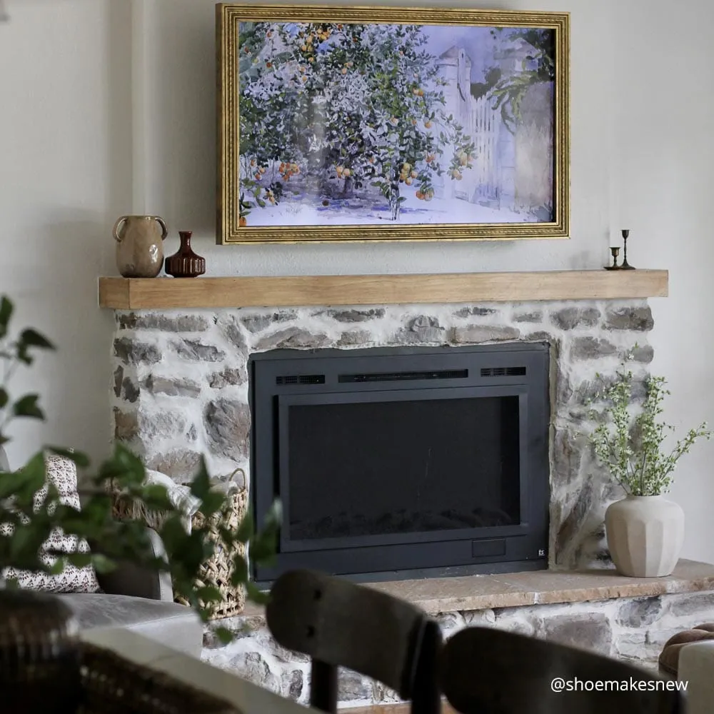 Forte Steel Mesh Screen Non Reflective 40 Inch Recessed Electric Fireplace 80048