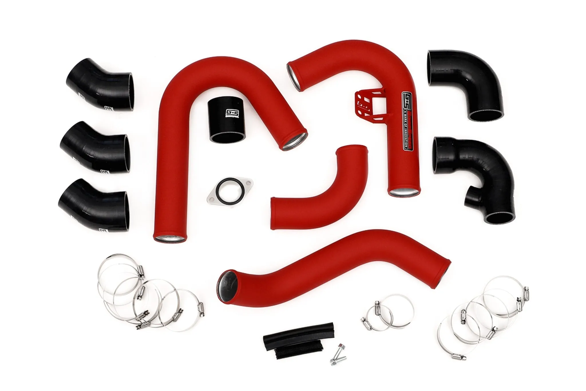 Front Mount Intercooler Kit BLACK Coated [Inc. Black Piping] - Subaru 15-21 WRX