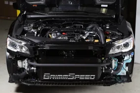 Front Mount Intercooler Kit BLACK Coated [Inc. Black Piping] - Subaru 15-21 WRX