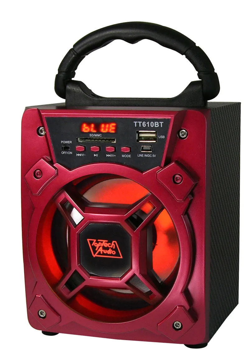 Fully Powered 200W Portable Bluetooth Multimedia Speaker with Stereo Sound, USB/SD Ports, and FM Radio