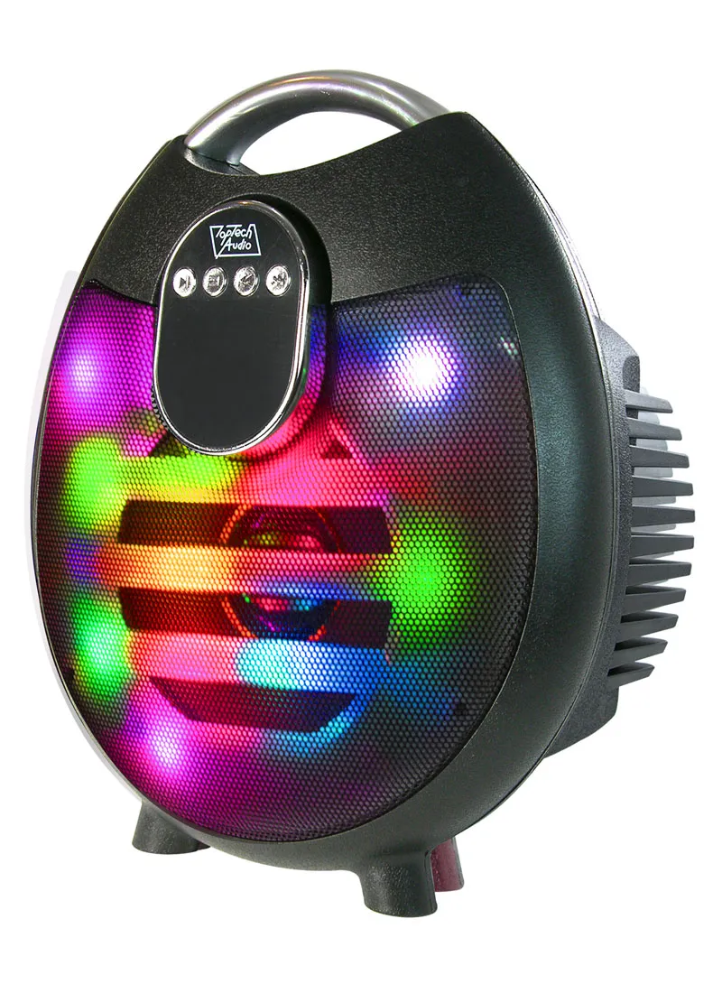 Fully Powered 500W Portable Multimedia Speaker with Bluetooth, USB/SD, and Disco Light