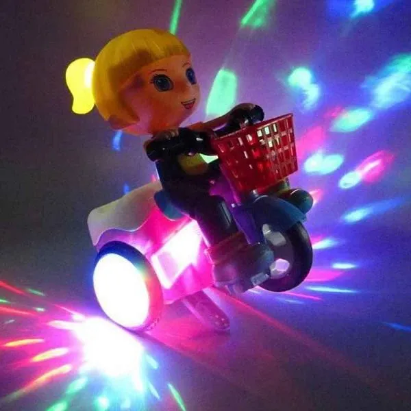 Girl Stunt Tricycle Model Toy Car