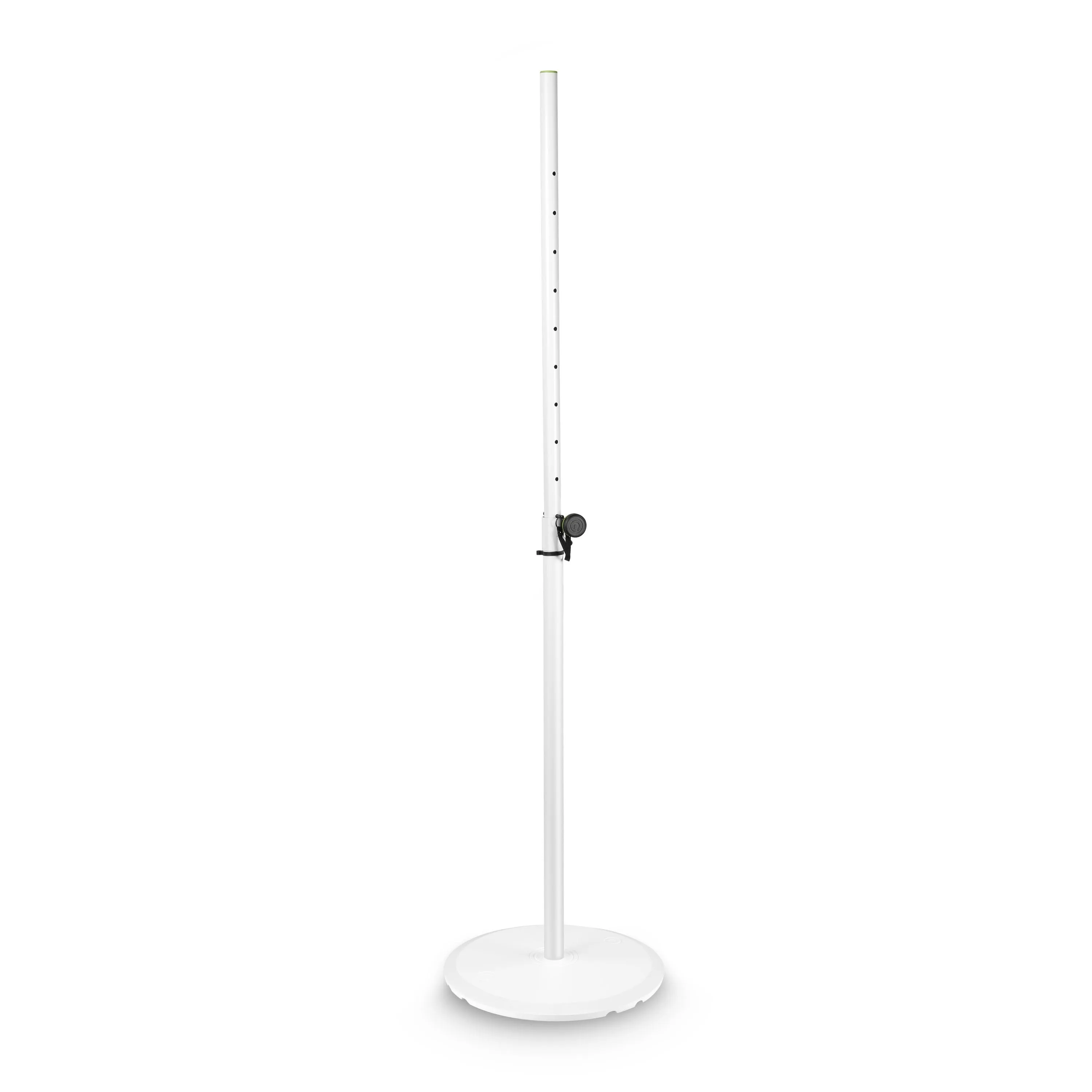 Gravity GR-GSSPWBSET1W Speaker Stand w/Round Cast Iron Base - White
