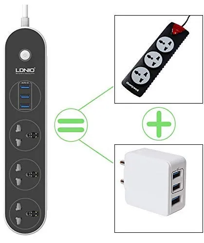 Hoteon EC-001 LIDNIO EXTENSION CORD(Black)