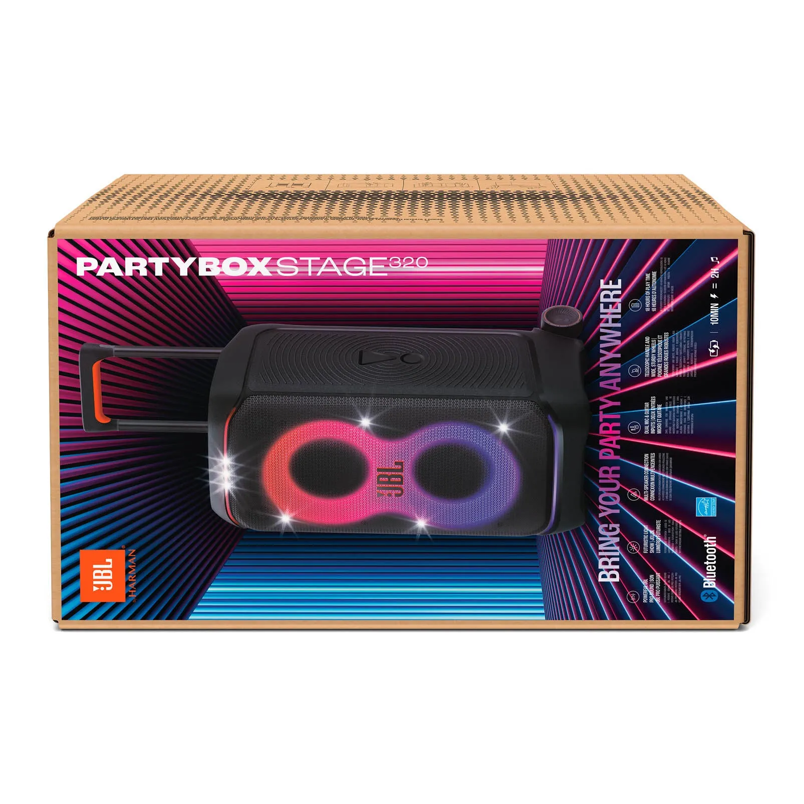 JBL Partybox Stage 320 Portable Party Speaker - Black