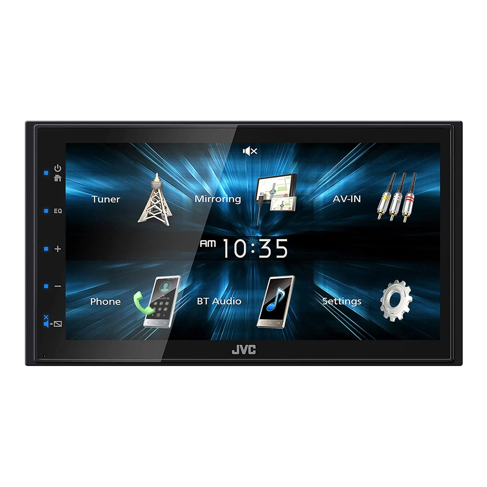 JVC Double Din AV Receiver 6.8" WVGA Capacitive USB Mirroring Bluetooth KW-M150BT