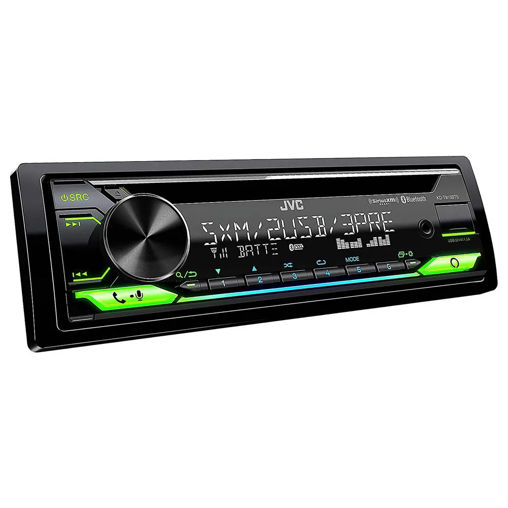 JVC Single DIN CD Receiver with Dual USB Ports Bluetooth Amazon Alexa KD-T915BTS