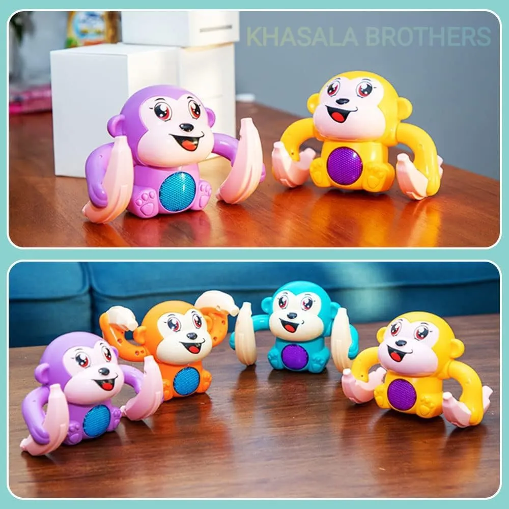 Khasala Brothers® Monkey Funny Musical Voice Controlled Monkey Toy Music Animal Toys, Monkey Touch Control Musical Light and Sound Effects Toy for Kids
