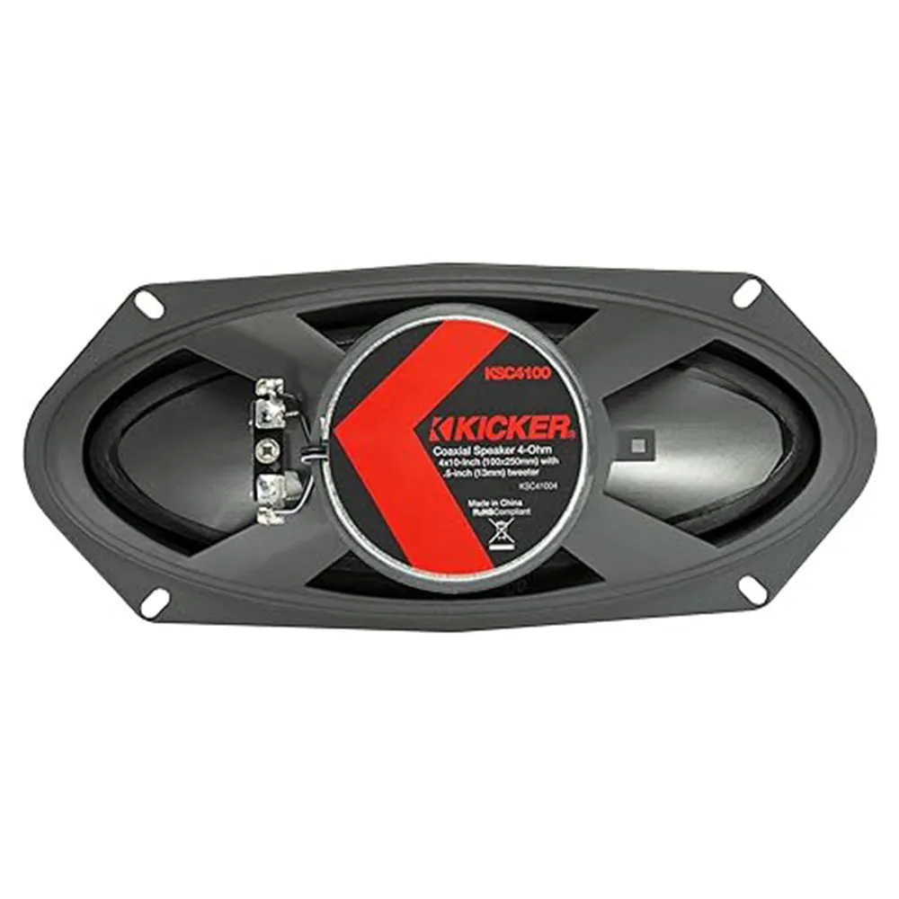Kicker KSC4100 4x10" Coaxial Speakers 75W RMS 150W Peak 4 Ohm 51KSC41004