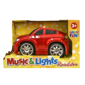 Kids Music & Lights Roadster Programming Red Car Vehicle Toy Gift 3 Years 