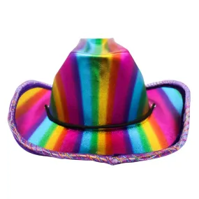 LED Rainbow Cowboy Hat (Each)