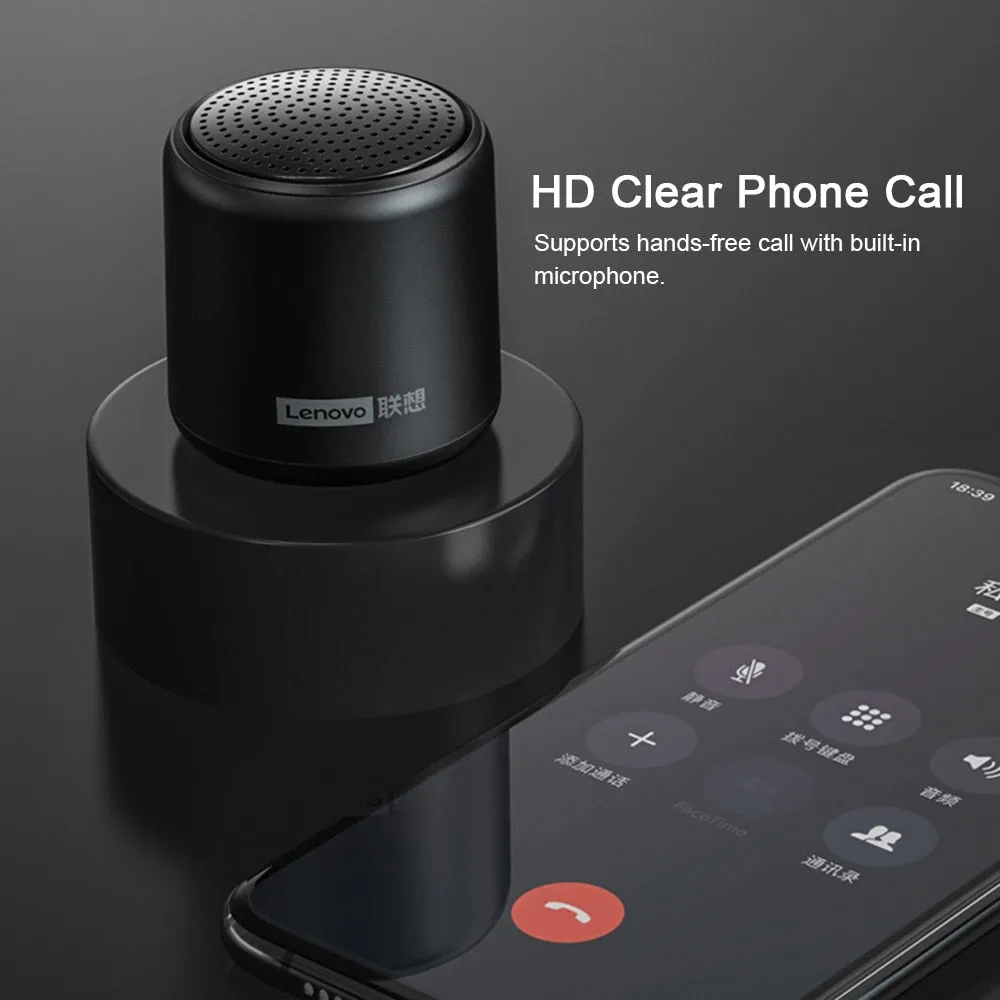 Lenovo L01 Mini Wireless Bluetooth 5.0 Speaker TWS Connection Outdoor Portable Speaker Hands-free with Mic USB Sound Box