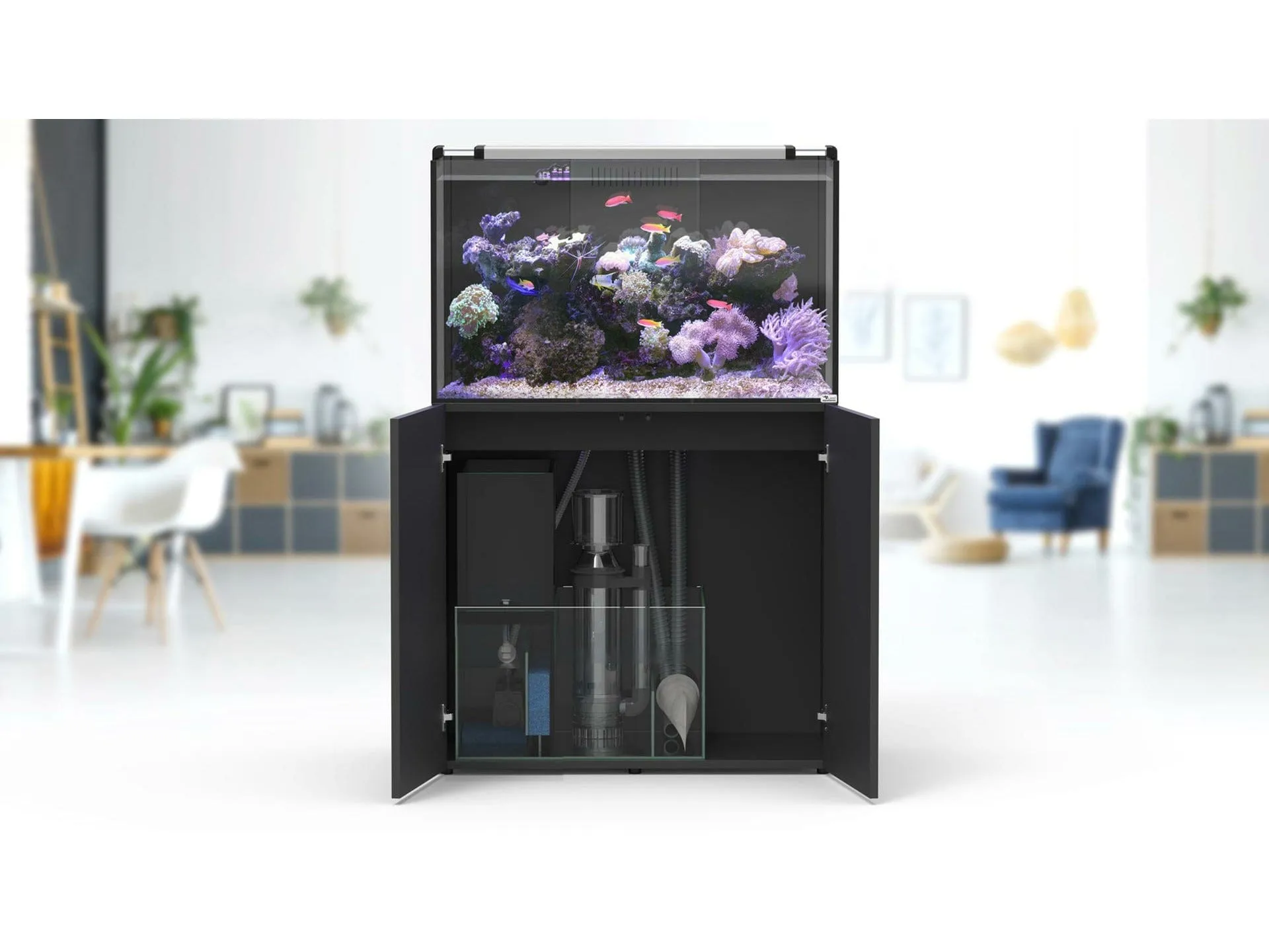 MARINE AQUAVIEW 120 AQUARIUM  2WD CABINET SUMP-BLACK