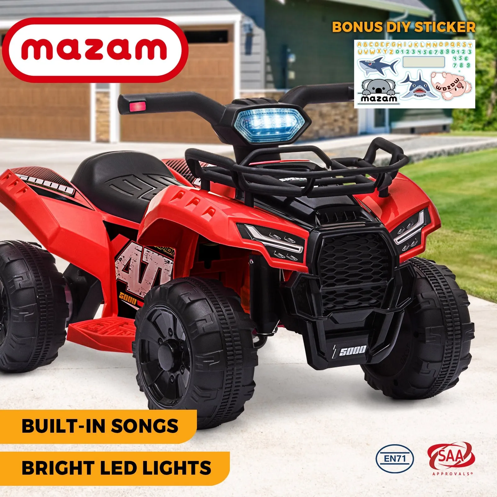 Mazam Kids Ride On Car Electric ATV Bike Vehicle Toy for Toddlers Rechargeable