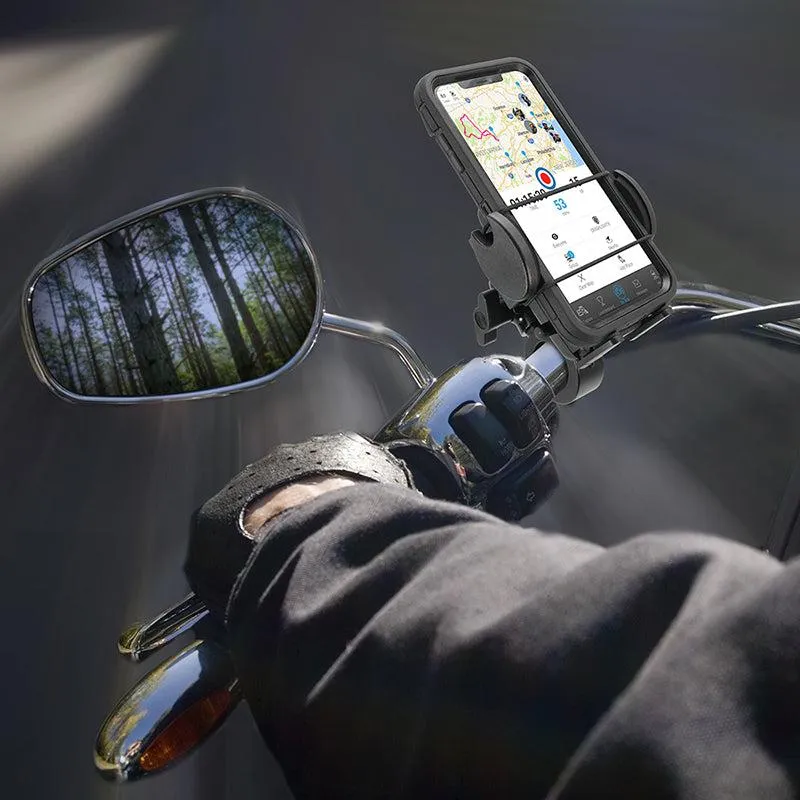 Mega Grip™ Premium Aluminum Motorcycle Handlebar Smartphone Mount