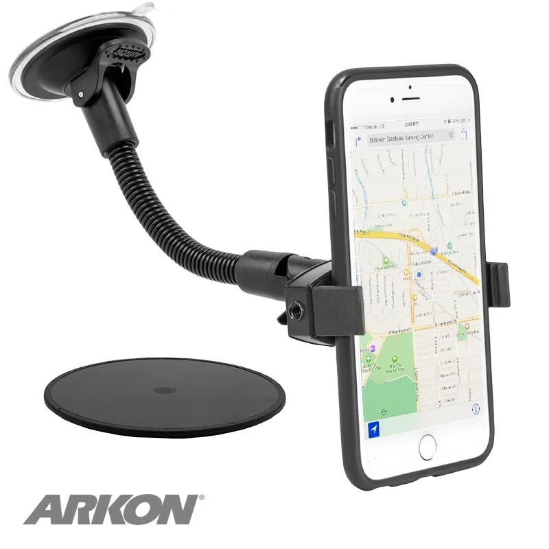 Mobile Grip 2 Windshield Suction Car Mount with 8.5" Arm for iPhone, Galaxy, Note, and more
