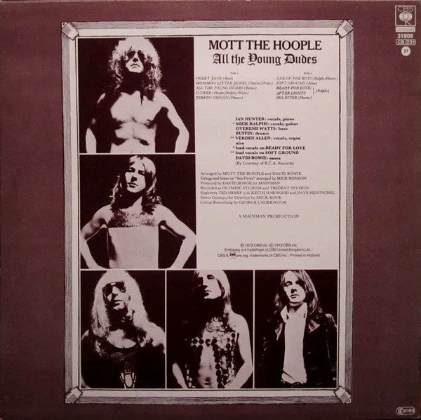 Mott The Hoople - All The Young Dudes (LP, Album, RE) (NM or M-)