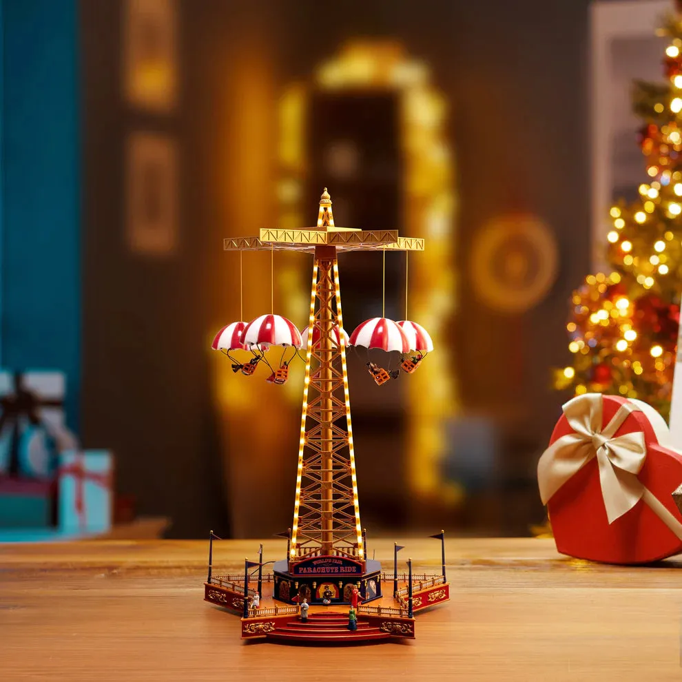 Mr. Christmas 90th Anniversary Collection - Animated & Musical Worlds Fair Parachute Ride