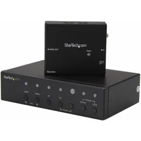 MULTI-INPUT HDBASET EXTENDER WITH BUILT-IN SWITCH - DISPLAYPORT VGA AND HDMI OVER CAT5 OR CAT6 - UP TO 4K