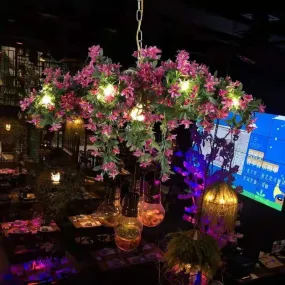 Music Dining Bar Flower Chandelier Net Red Shop Plant Bar Pendant Light Shop Innovative Artistic Lighting