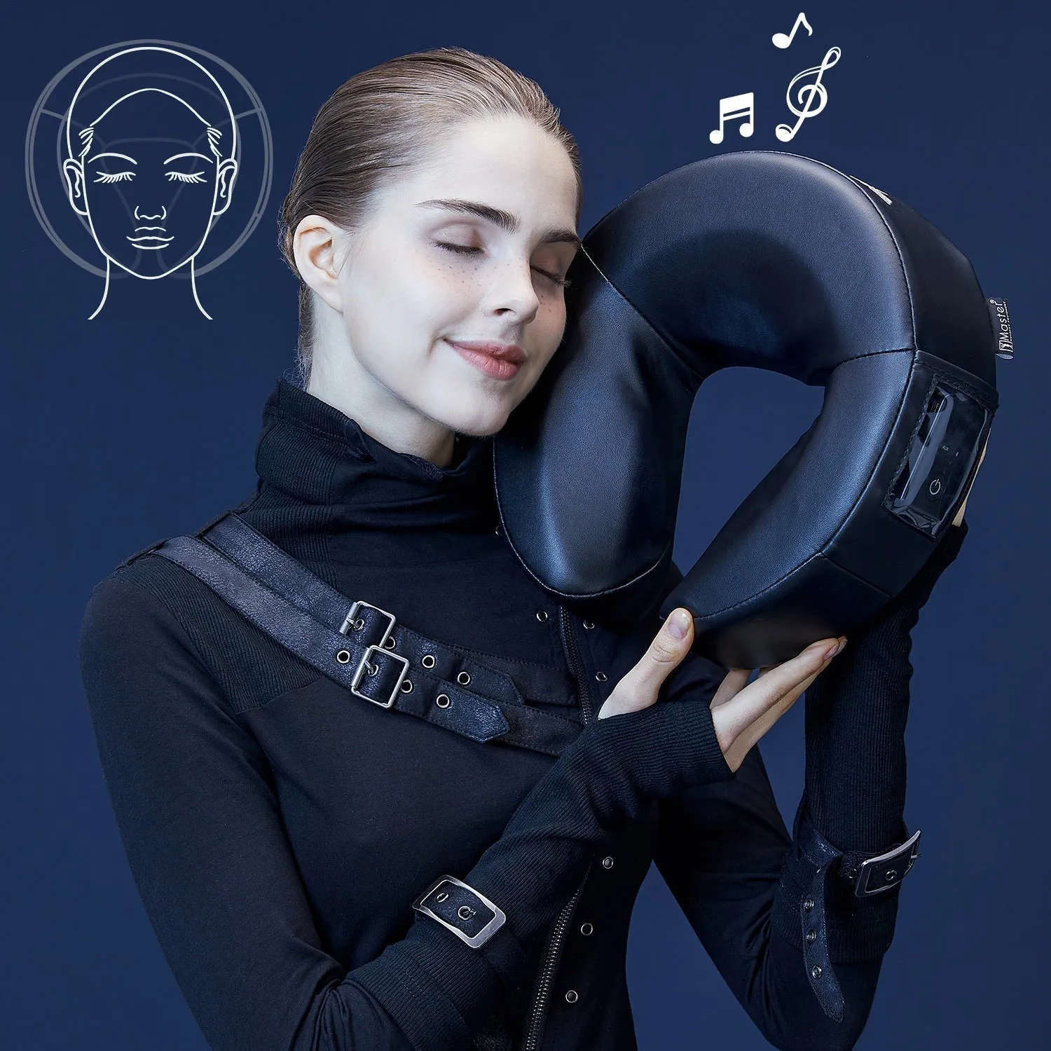 Music Master Crescent Round High Fidelity Sound Face Cradle Cushion