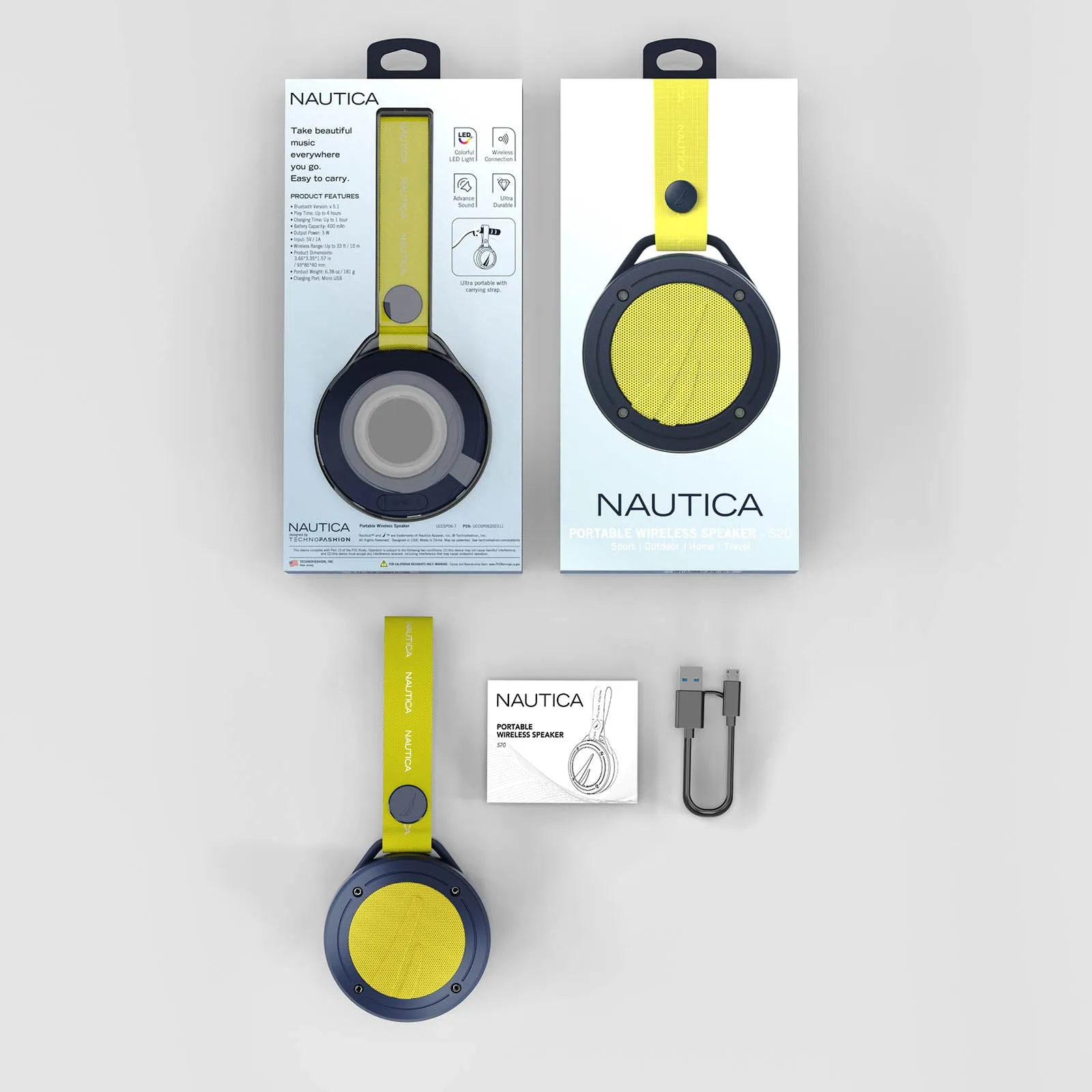 Nautica Portable Bluetooth Speaker S20 - Black