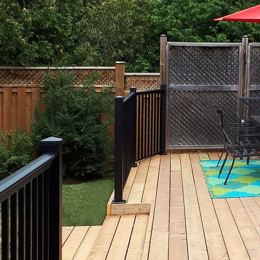 Nuvo Iron 44'' Aluminum Deck & Stair Posts (Black) [BLPOP44] (A1)