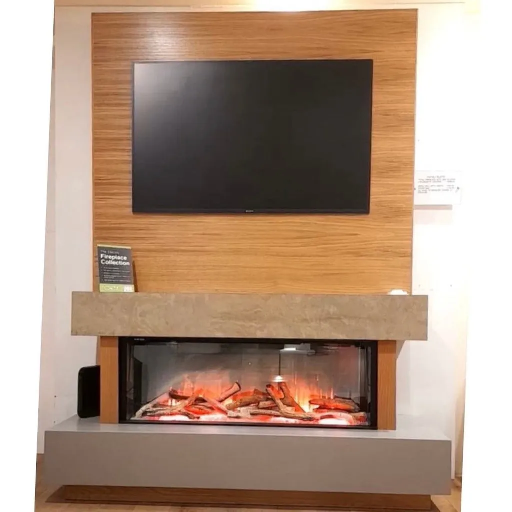 OER Tivoli Media Wall with Electric Fireplace - 1300MM Fire