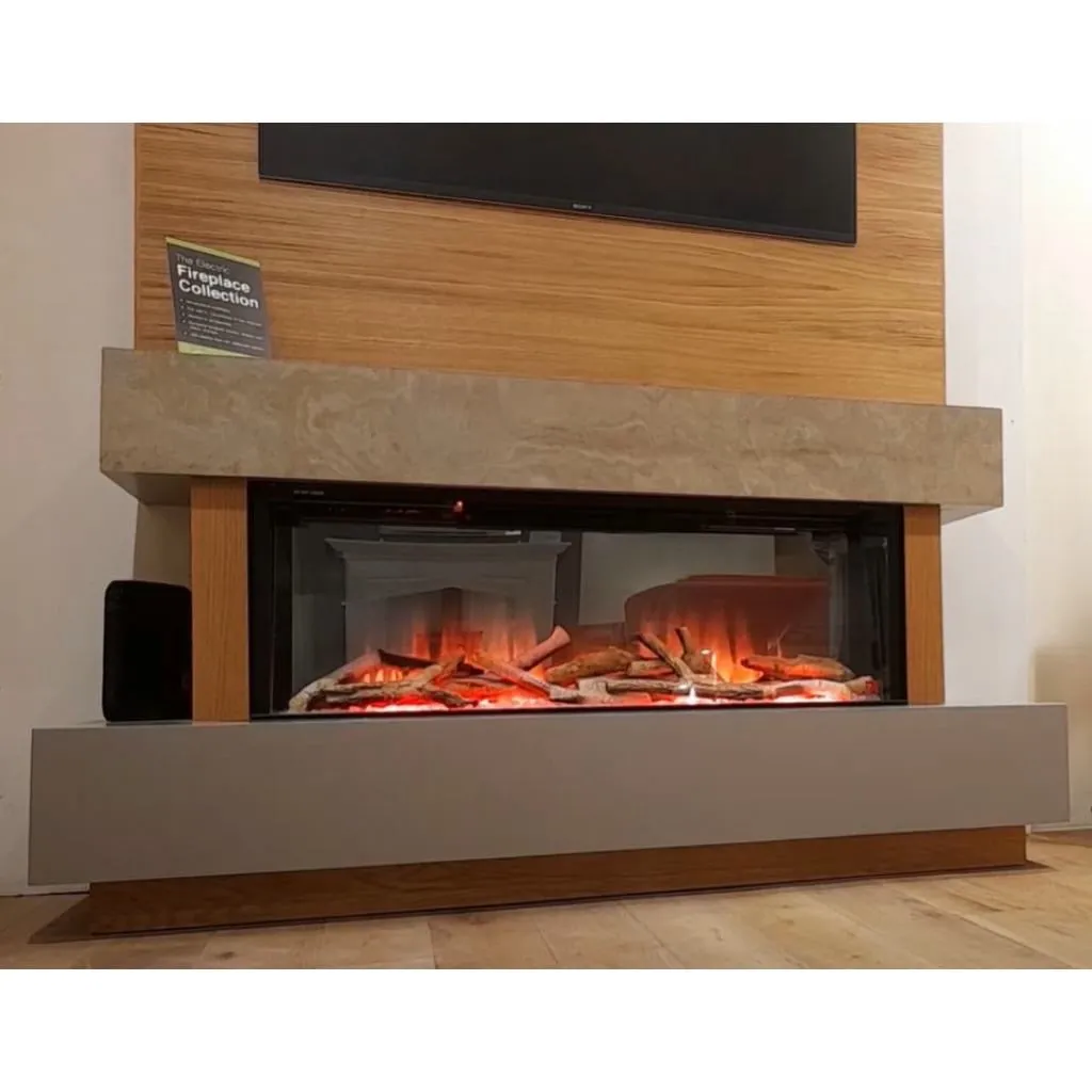 OER Tivoli Media Wall with Electric Fireplace - 1300MM Fire
