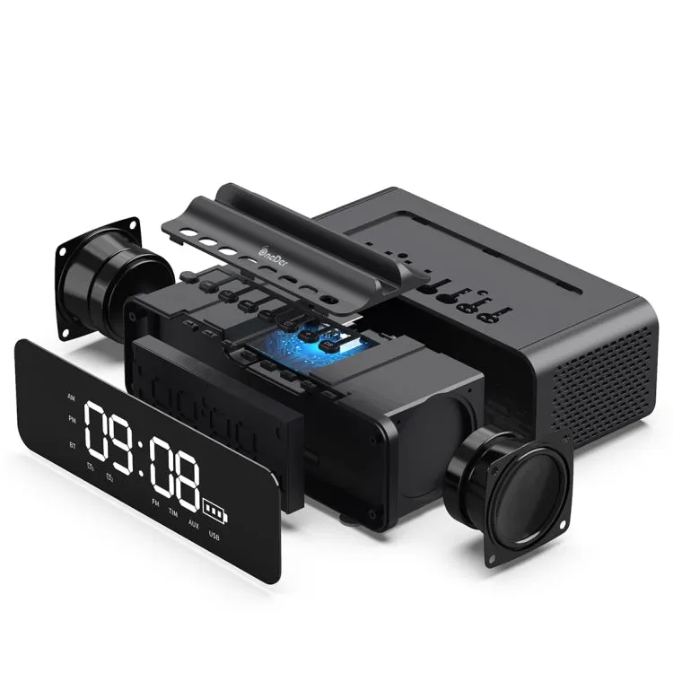 Oneder V06 Smart Bluetooth Speaker with Alarm Clock, FM Radio, and Hands-Free Calling