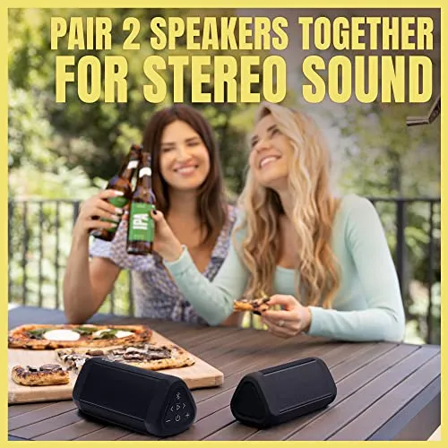 OontZ Angle 3 Ultra Waterproof 5.0 Bluetooth Speaker, 14 Watts, Black