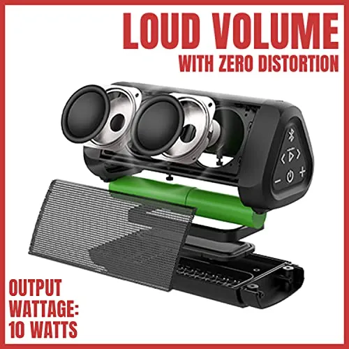 OontZ Angle 3 Ultra Waterproof 5.0 Bluetooth Speaker, 14 Watts, Black
