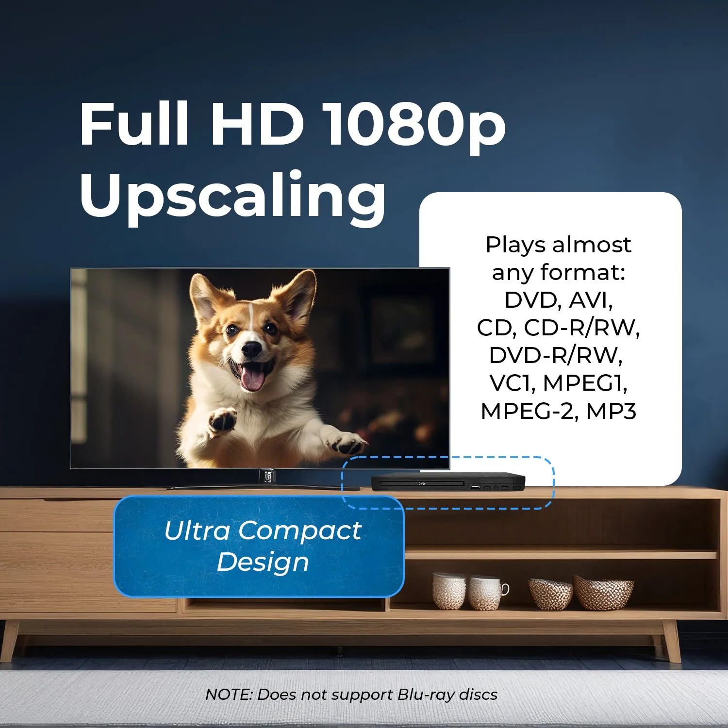 OREI DVD-Z9H: Multi Region Free HDMI DVD player -USB Input - Built-In PAL/NTSC