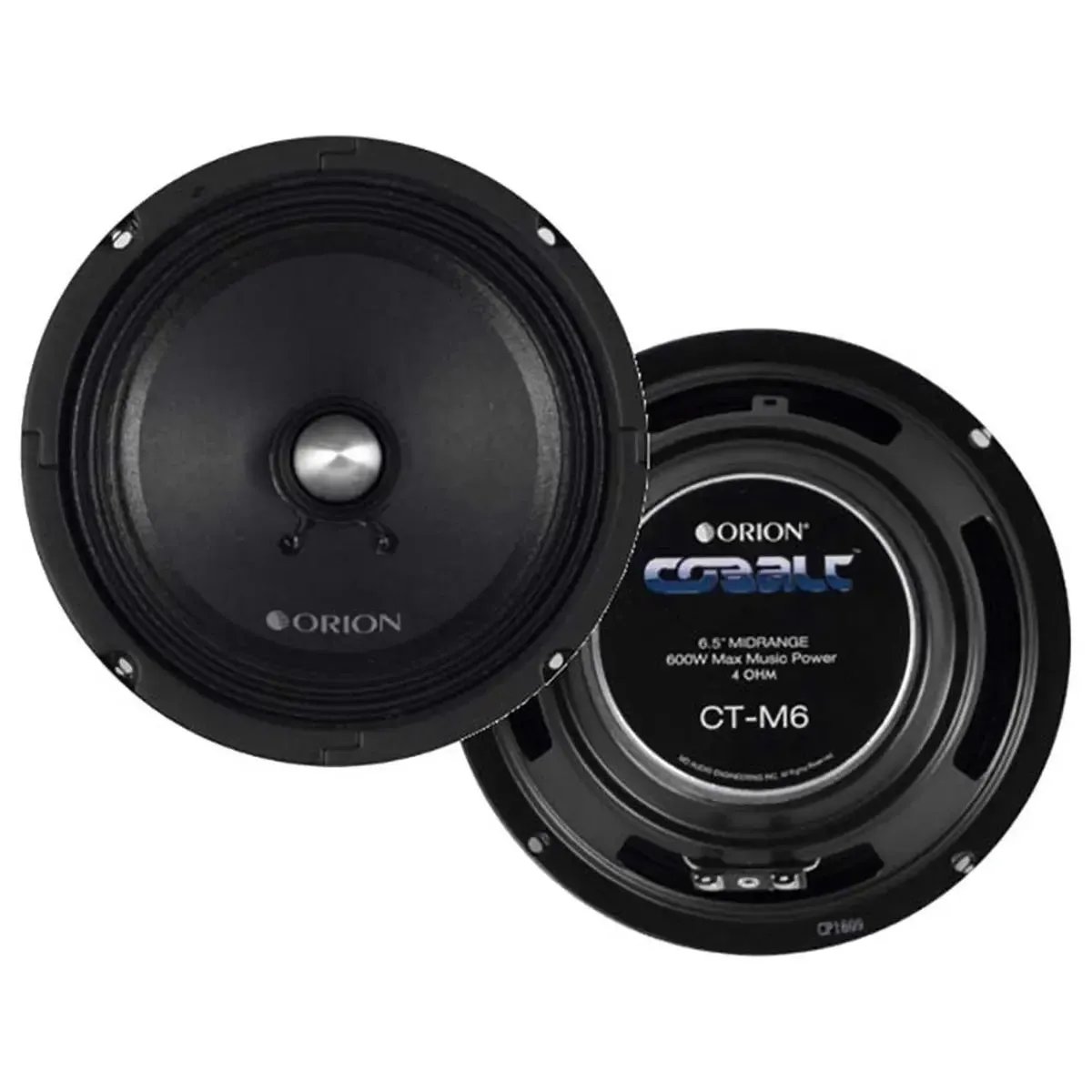 Orion Cobalt Series CT-M6 6.5" 600 Watts Max High Efficiency 4-Ohm Midrange Speakers (Pair)
